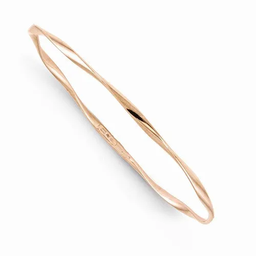 10K Rose Gold Slip-On Bangle Bracelet