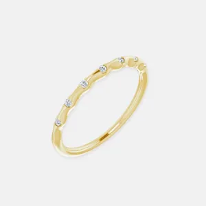 14K Natural Diamond Stackable Ring