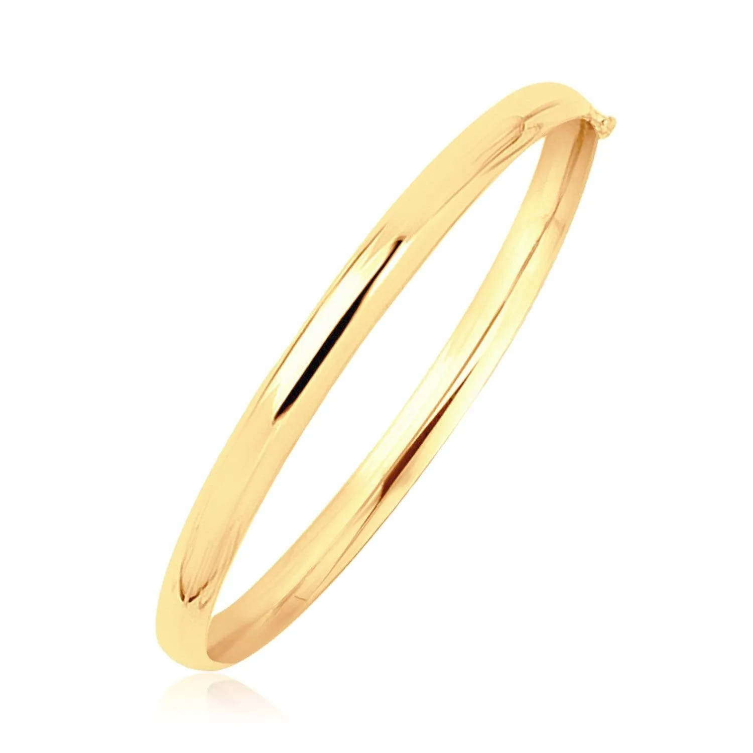 14k Yellow Gold Dome Design Polished Children's Bangle