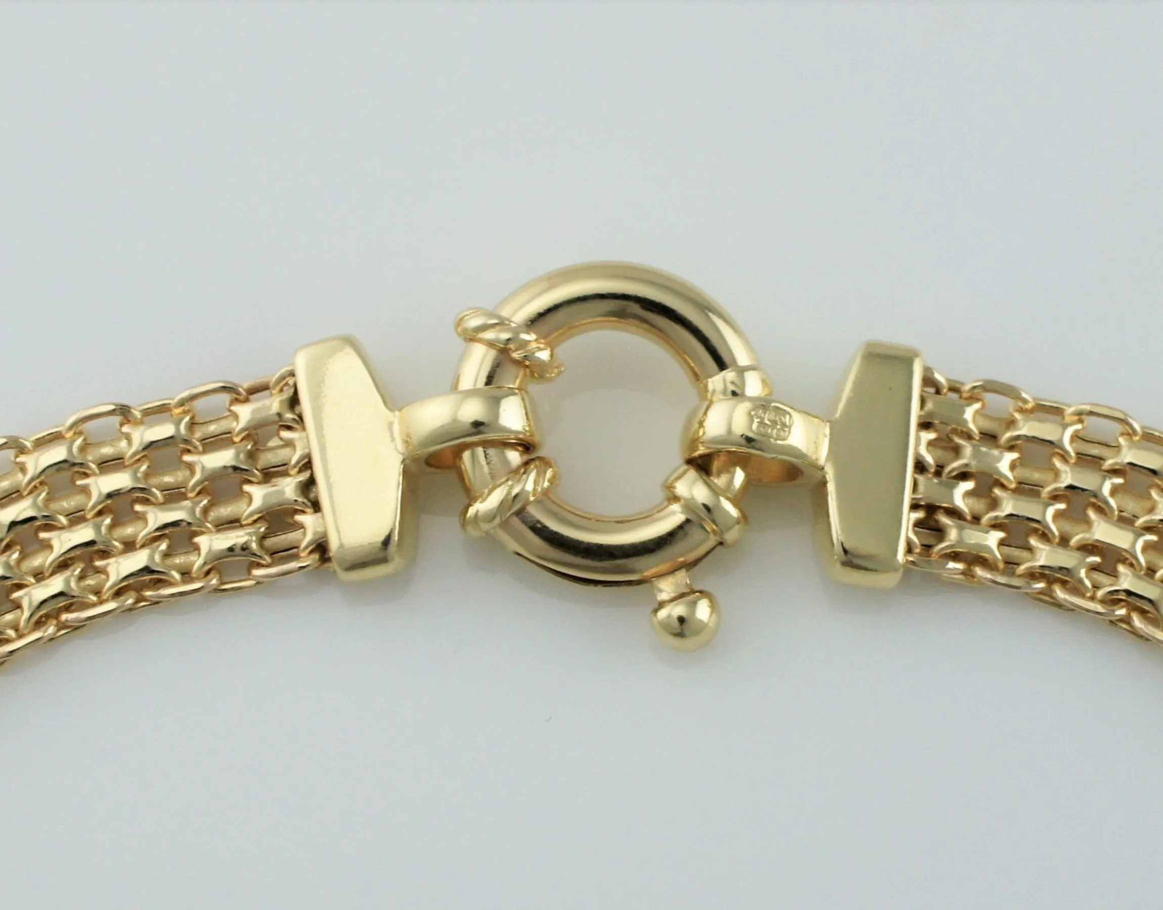 9ct Yellow Gold Bismark Bracelet 19cm / 7.5 inch