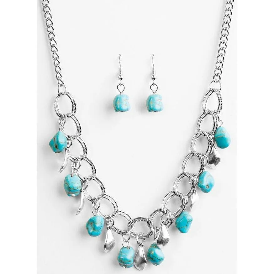 Adventure Blue Necklace with Earring