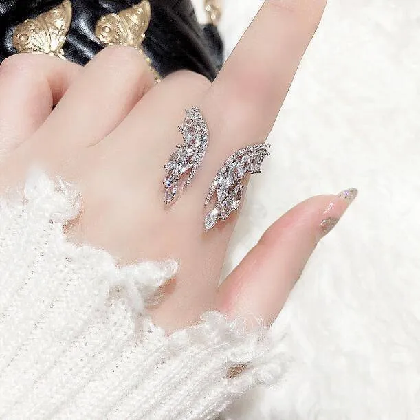 Angel Cubic Zirconia Butterfly Wings Ring