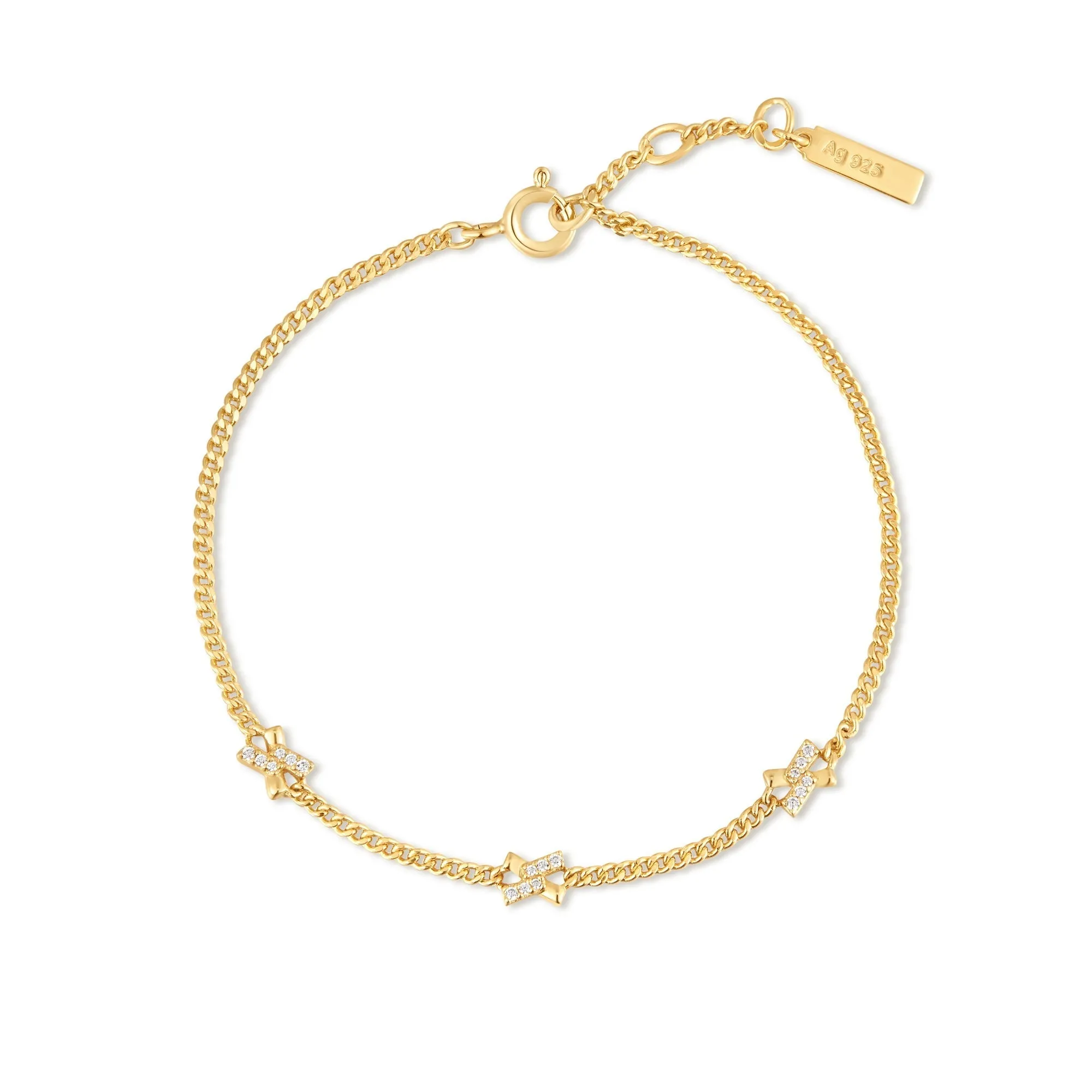 Ania Haie Gold Cross Station Bracelet B061-03G