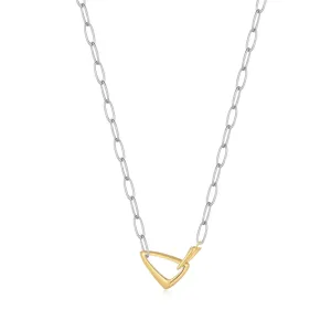 Ania Haie Silver Arrow Link Chunky Chain Two-Tone Necklace