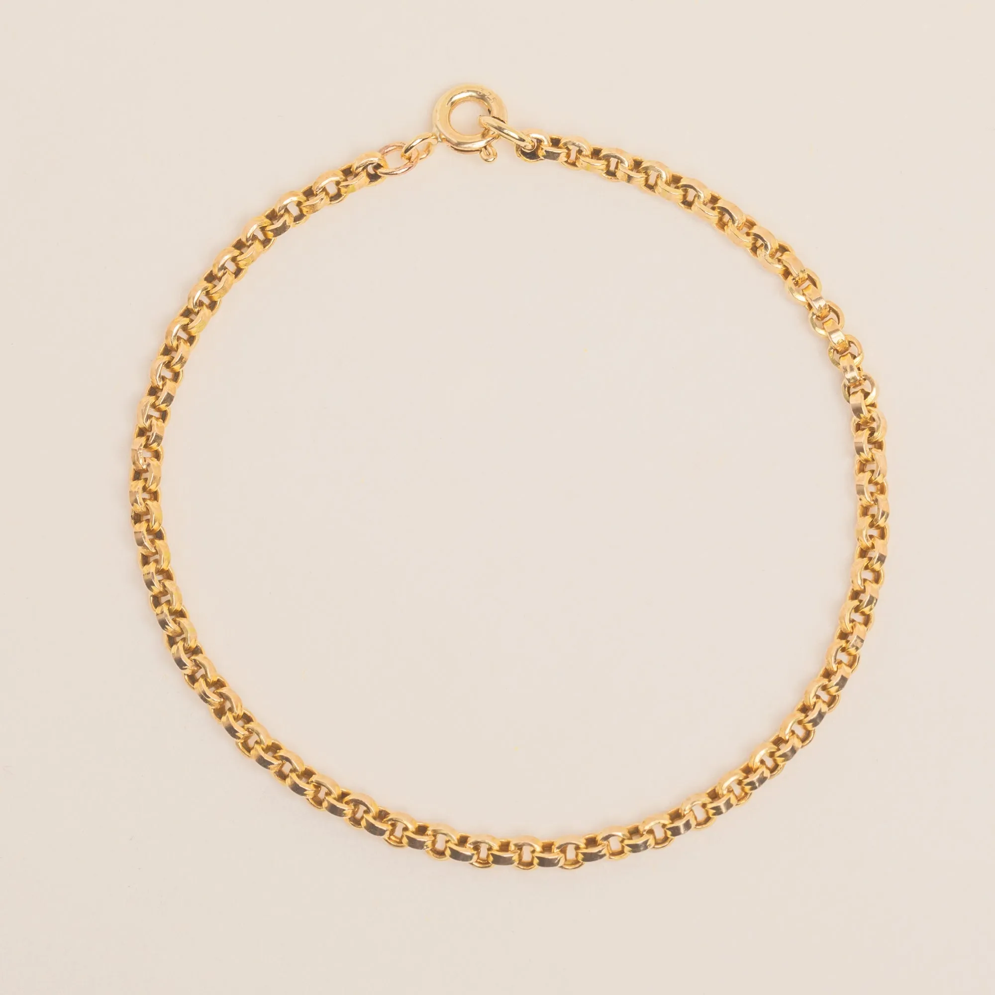 Antique 9ct Gold Belcher Bracelet