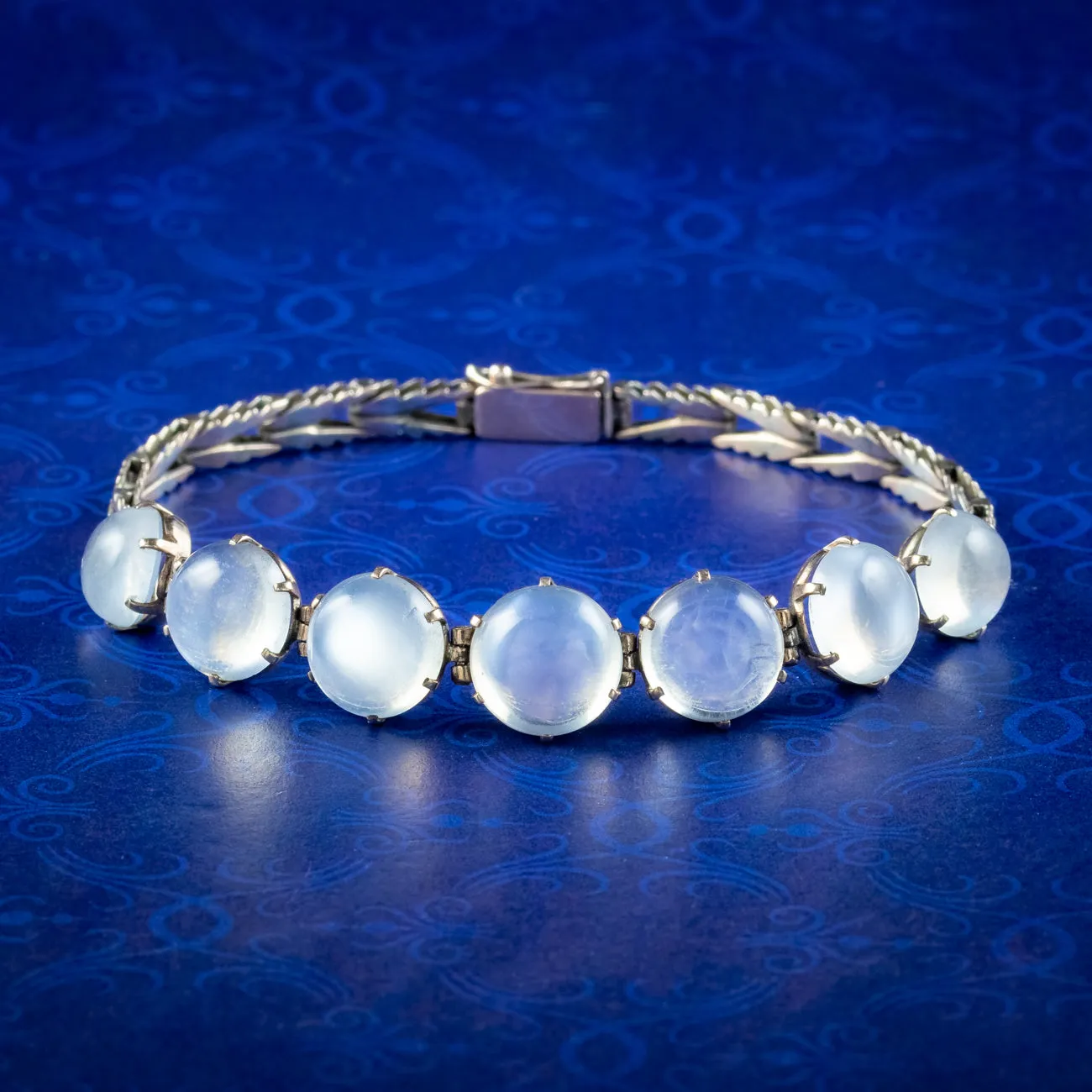 Antique Victorian Moonstone Bracelet 22ct Total