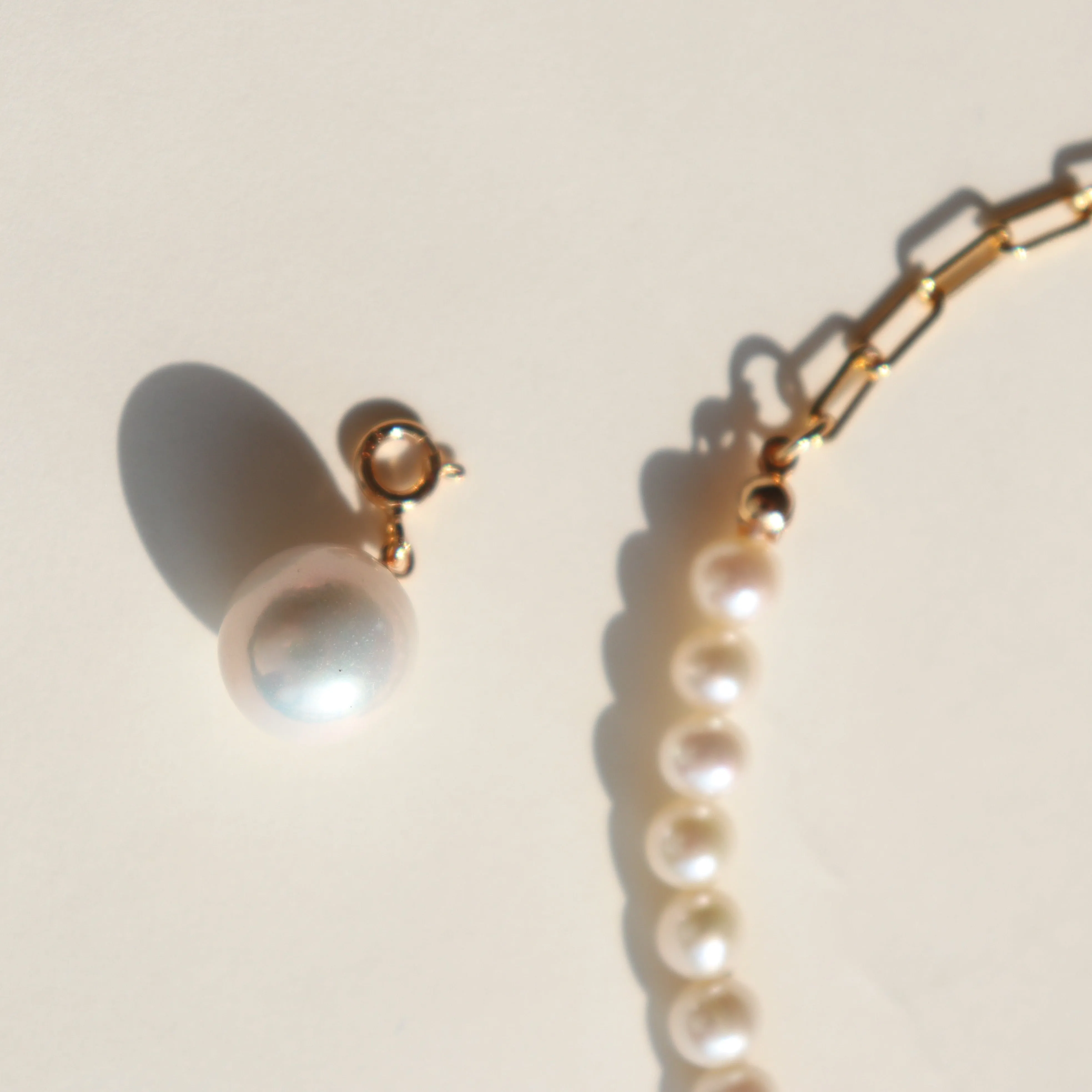 Asymmetric Baroque Pearl Necklace