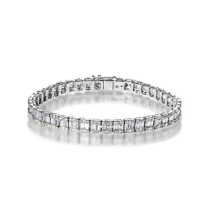 Averi 5 Carat Combine Mix Shape Single Row Diamond Tennis Bracelet in 14k White Gold