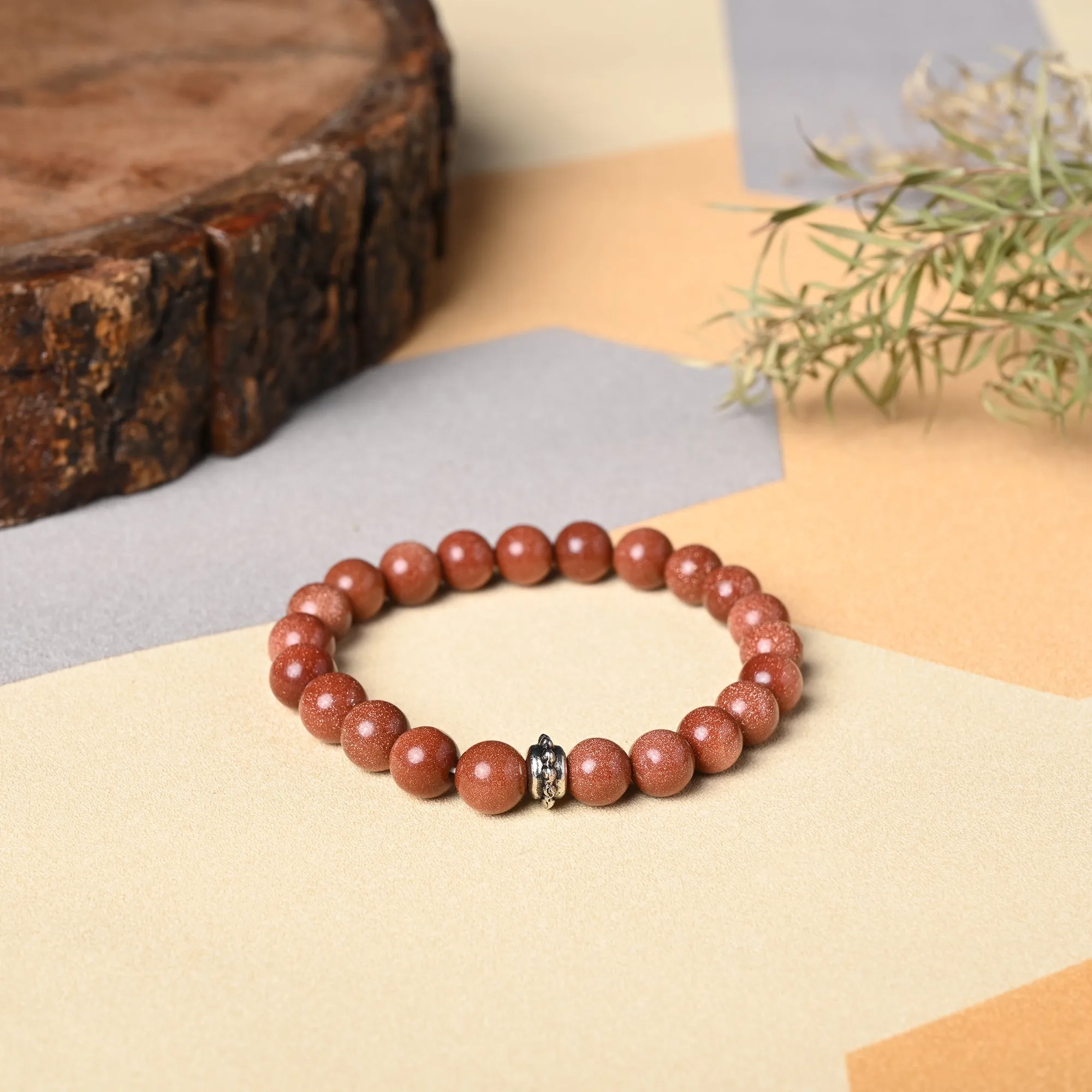 Bamboology Trends Healing gemstone bracelet Sunstone for Bright Future. it help in attending balance in all spheres of life