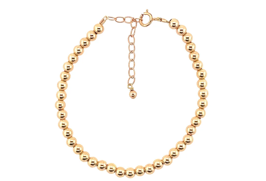 bara boheme | 14K Gold Filled "THE CLASSIC" Ball Beaded Bracelet