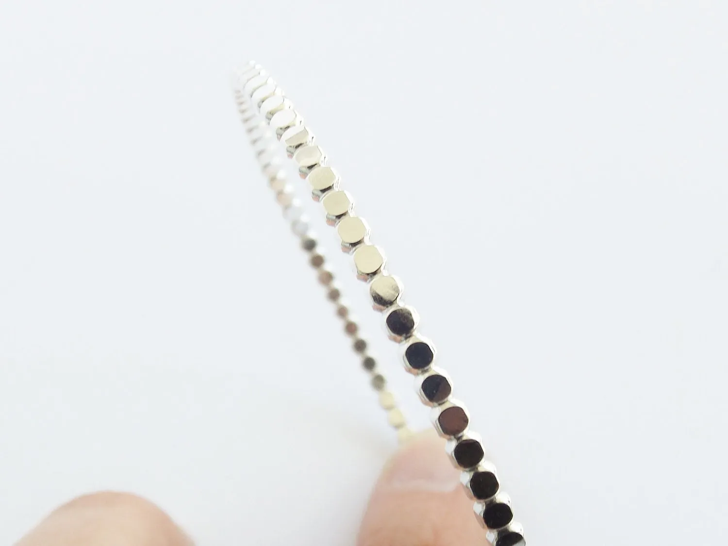 Beaded Bangle Bracelet, Bangle, Beaded Bangle, Sterling Bangle, Bangle Stacking Bracelet, Simple Bangle, Modern Bangle, Thick Beaded Bangle