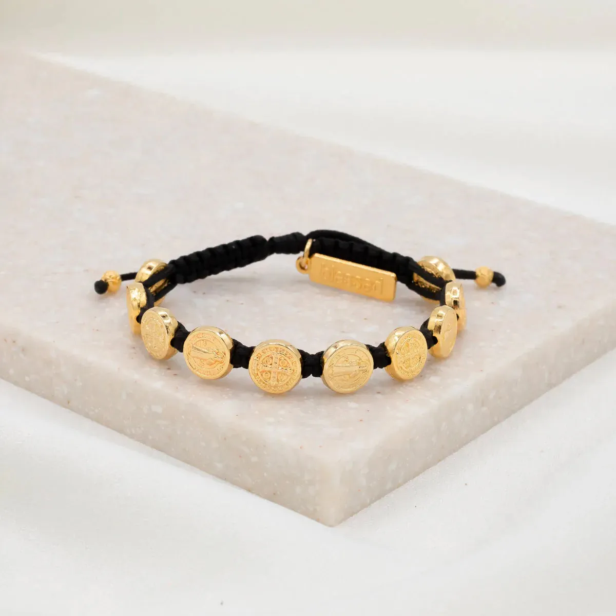 Benedictine Blessing Bracelet in Black & gold