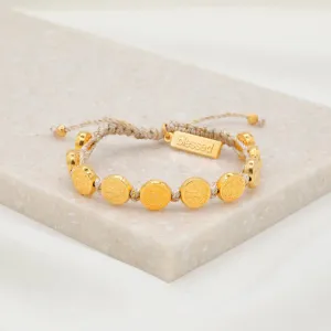 Benedictine Blessing Bracelet in Gold Metallic with Gold