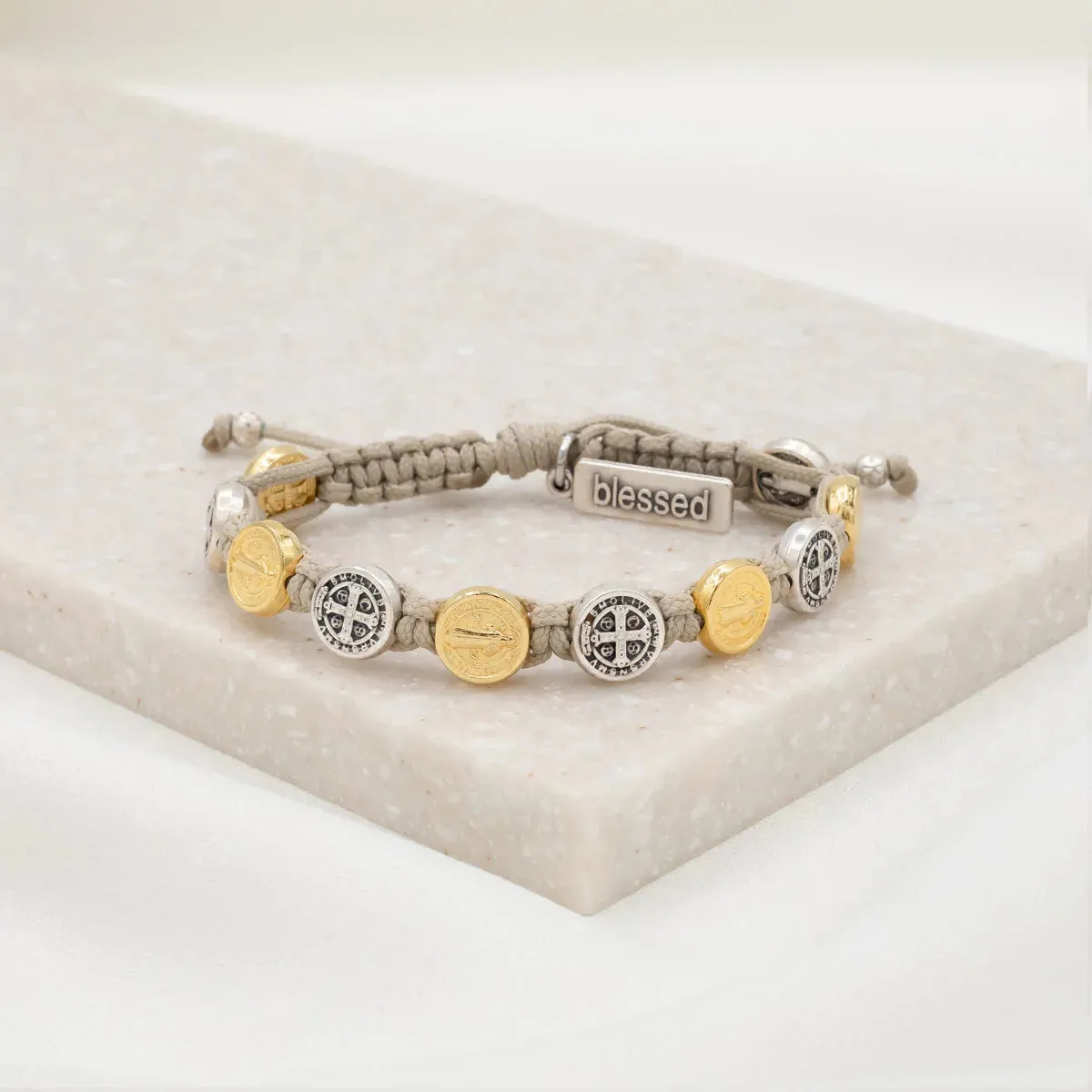 Benedictine Blessing Bracelet in Tan