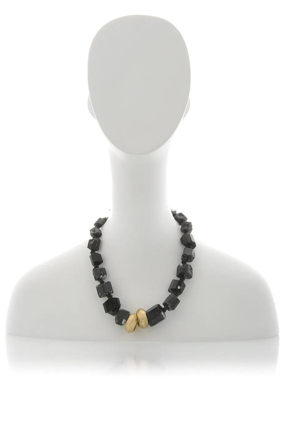 BY THE STONES PEBBLES Black Tourmaline Necklace