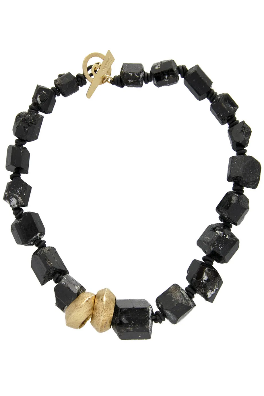 BY THE STONES PEBBLES Black Tourmaline Necklace