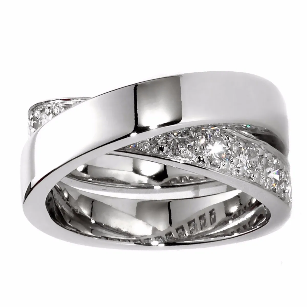 Cartier Nouvelle Vague Diamond Ring Sz 51