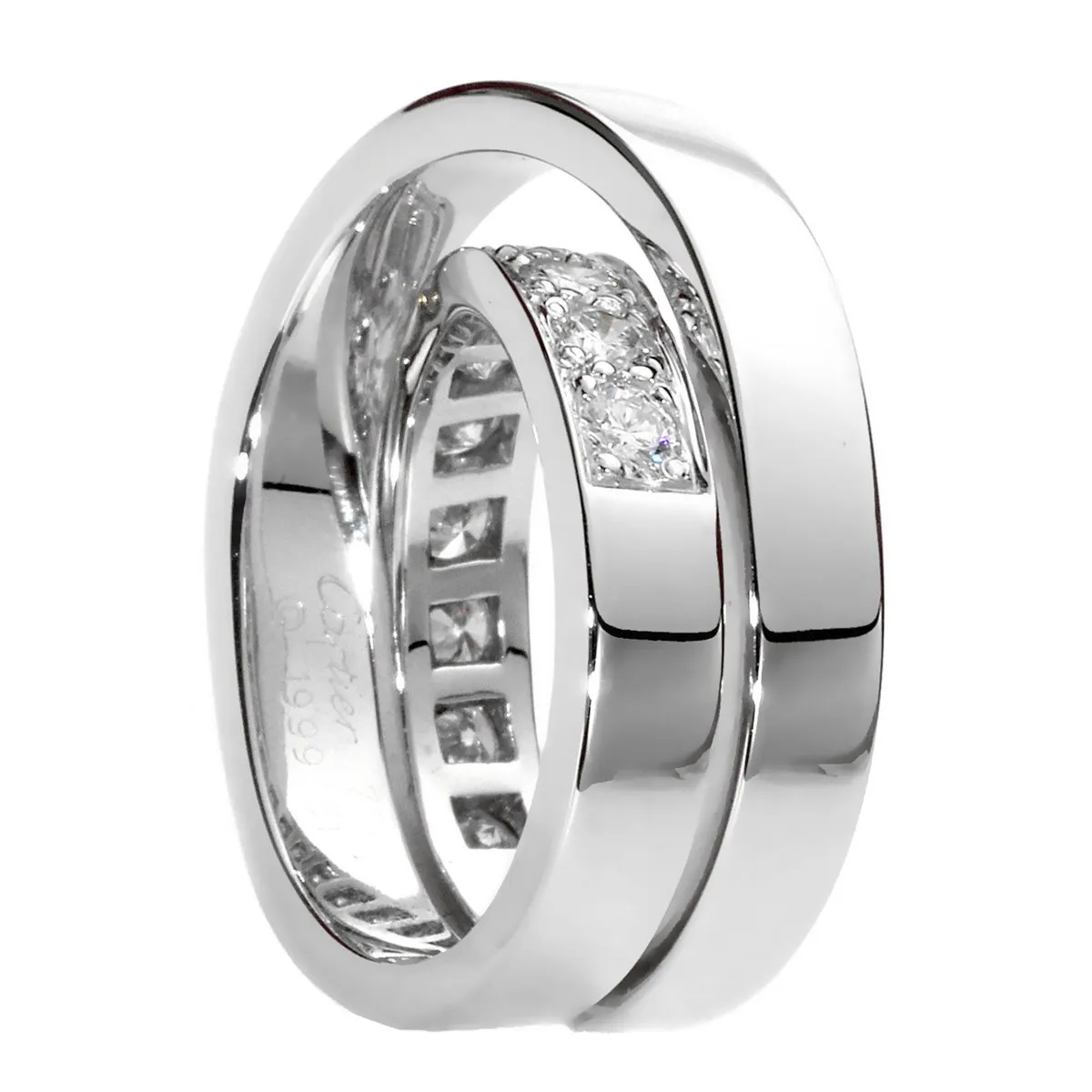 Cartier Nouvelle Vague Diamond Ring Sz 51