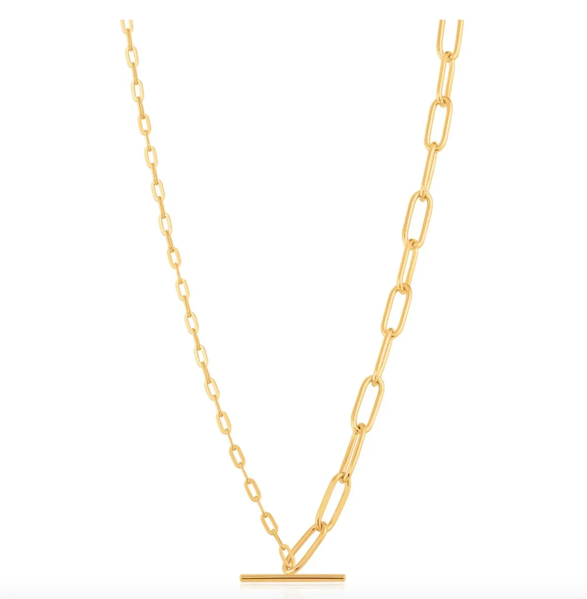 Chain Reaction - T-Bar Mixed Chain Necklace - 2 colours available