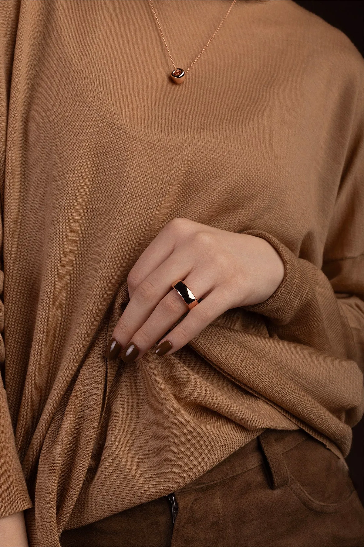 Chunky Rose Gold Band Ring