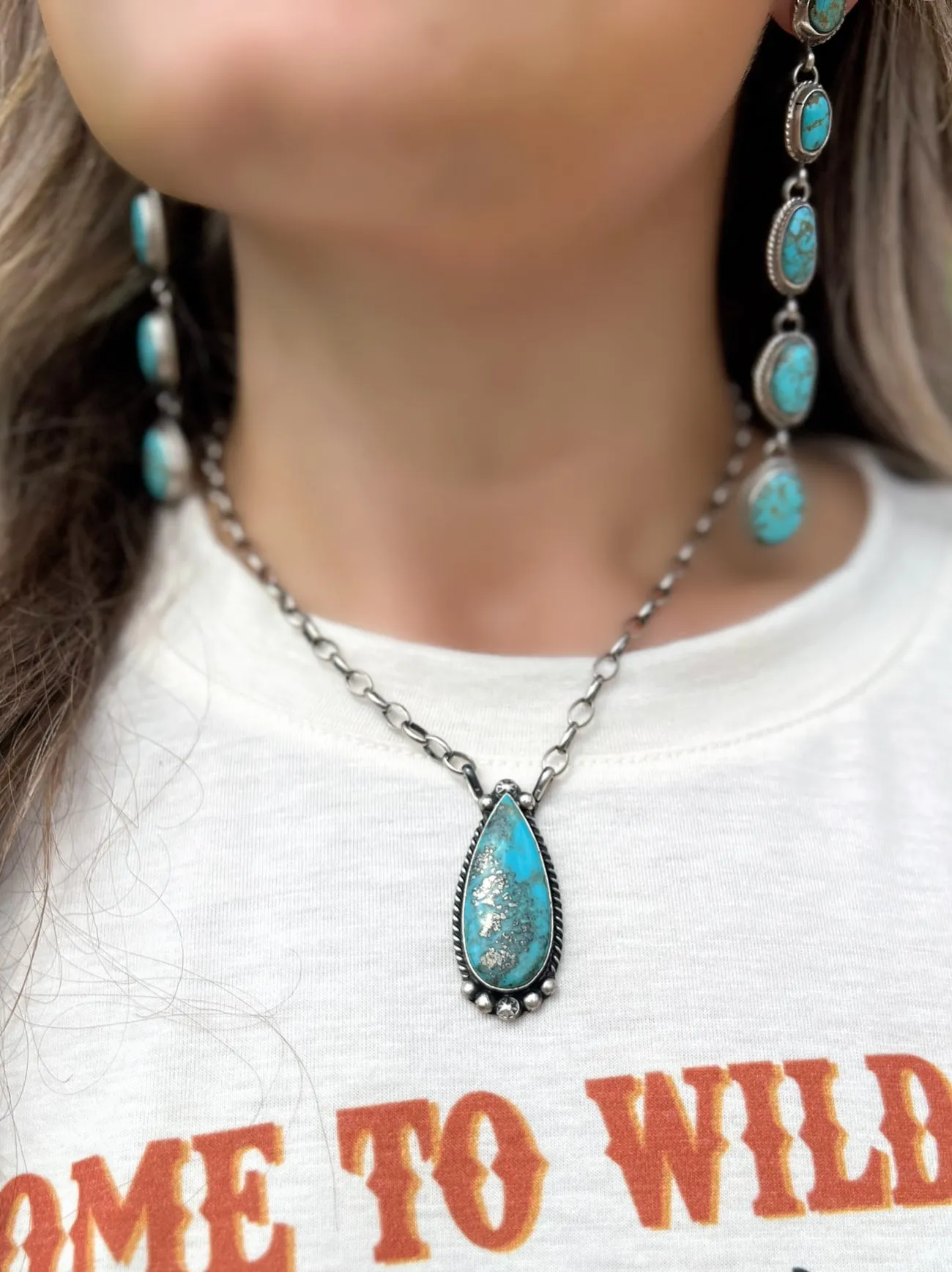 Cinco Turquoise Drop Earrings