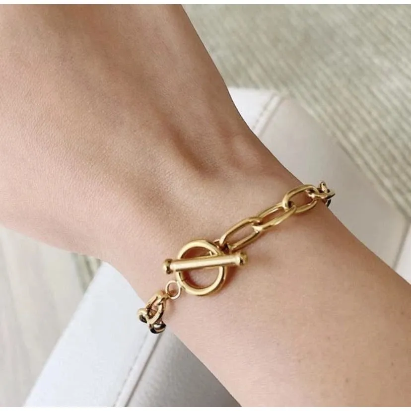 Classic Gold Bracelet Paperclip Bracelet