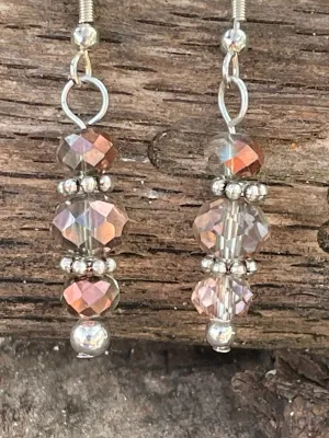 Copper Crystal Earrings