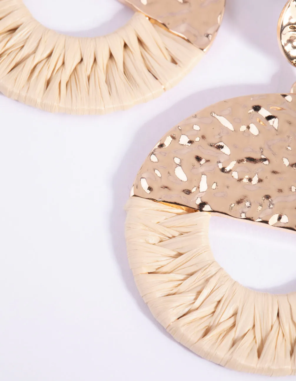 Cream Raffia Drop Earrings