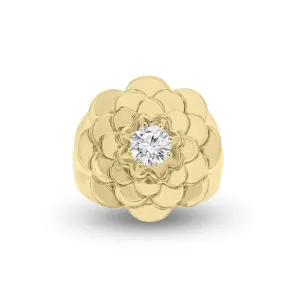 Diamond Bold Flower Ring