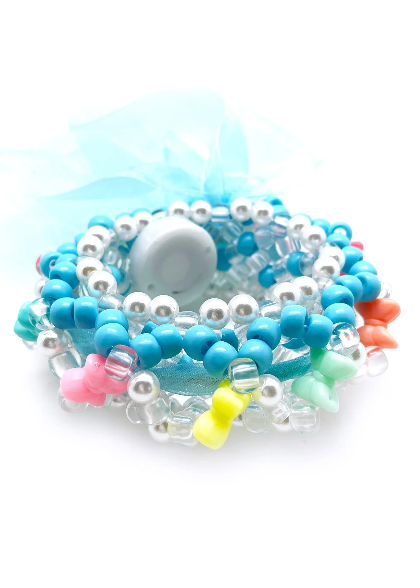 Digital Cloud Light Up Ribbon Rave Kandi Bracelet