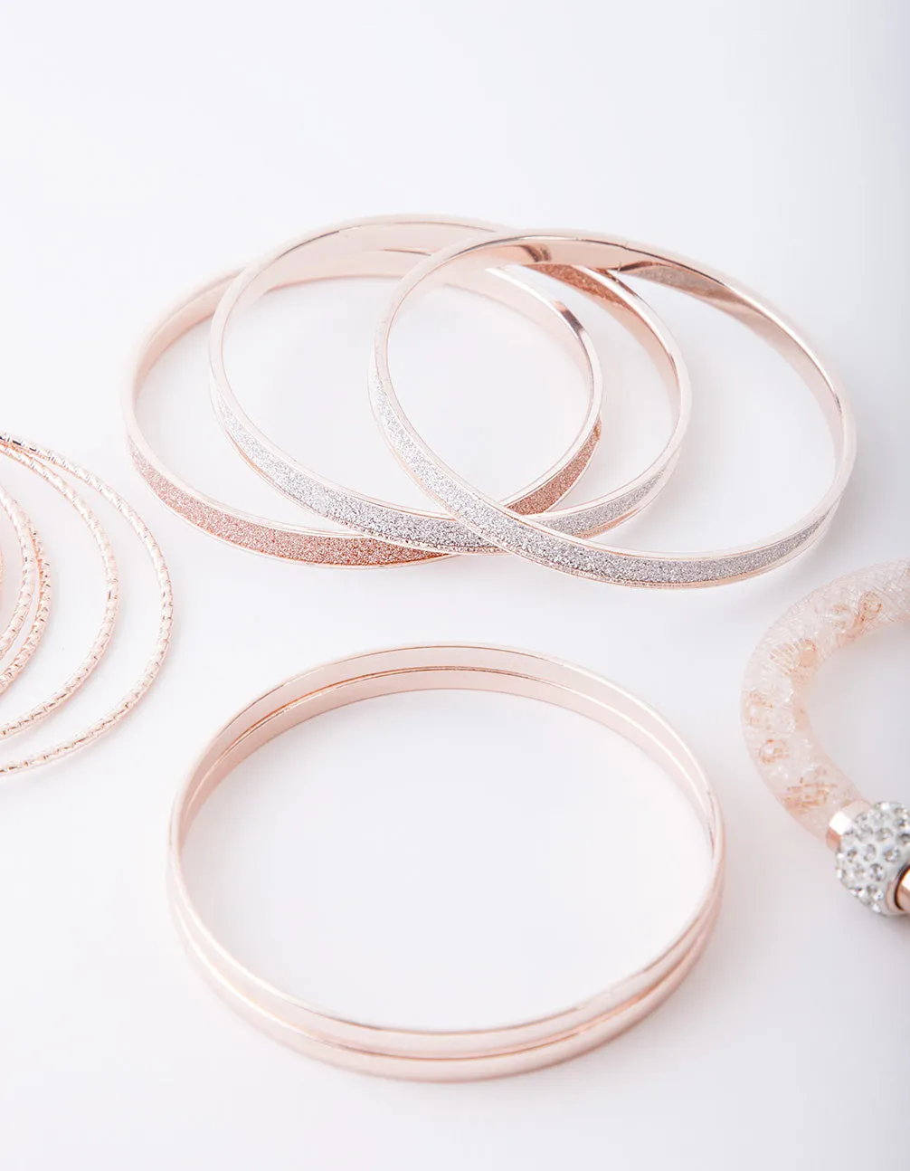 Dressy Mesh & Glitter Bangle Pack