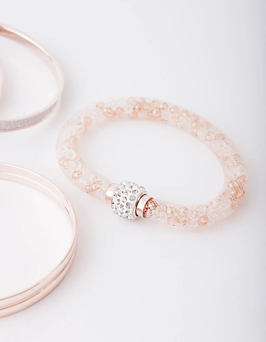 Dressy Mesh & Glitter Bangle Pack