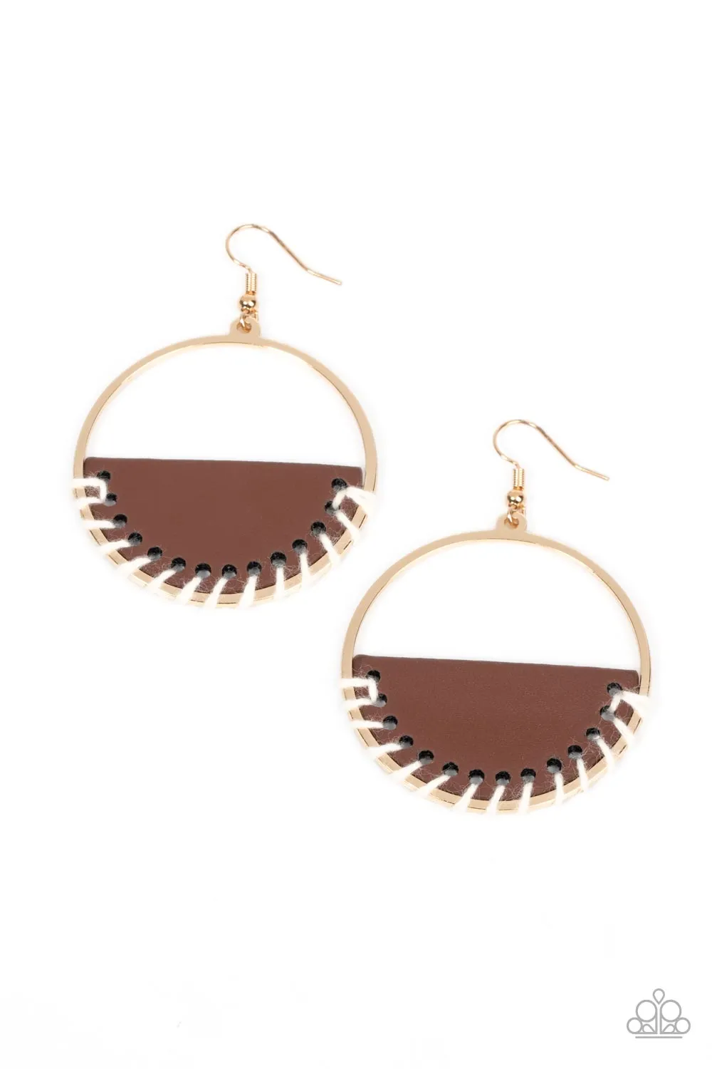 Earrings Lavishly Laid Back - Brown E2381