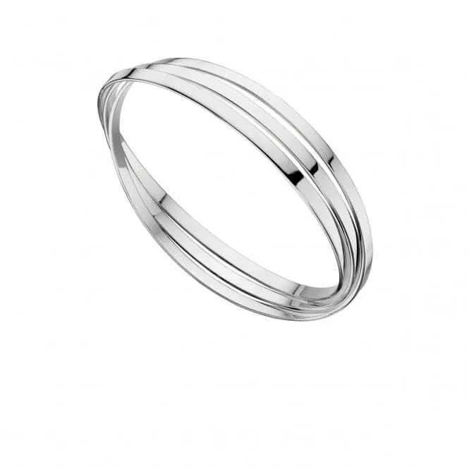 Elements Silver Triple Russian Wedding Bangle B4587