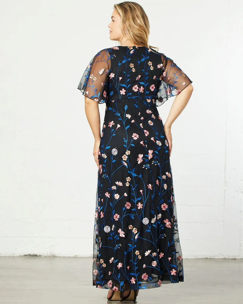 Embroidered Elegance Evening Gown - Sale!