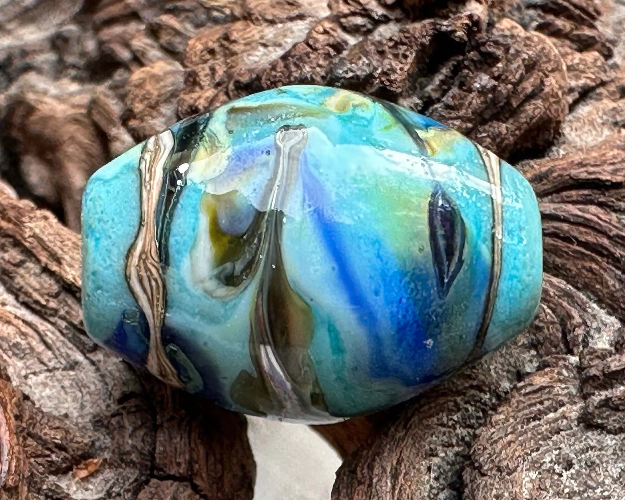 Ethereal Blue Lampwork Focal Bead SRA