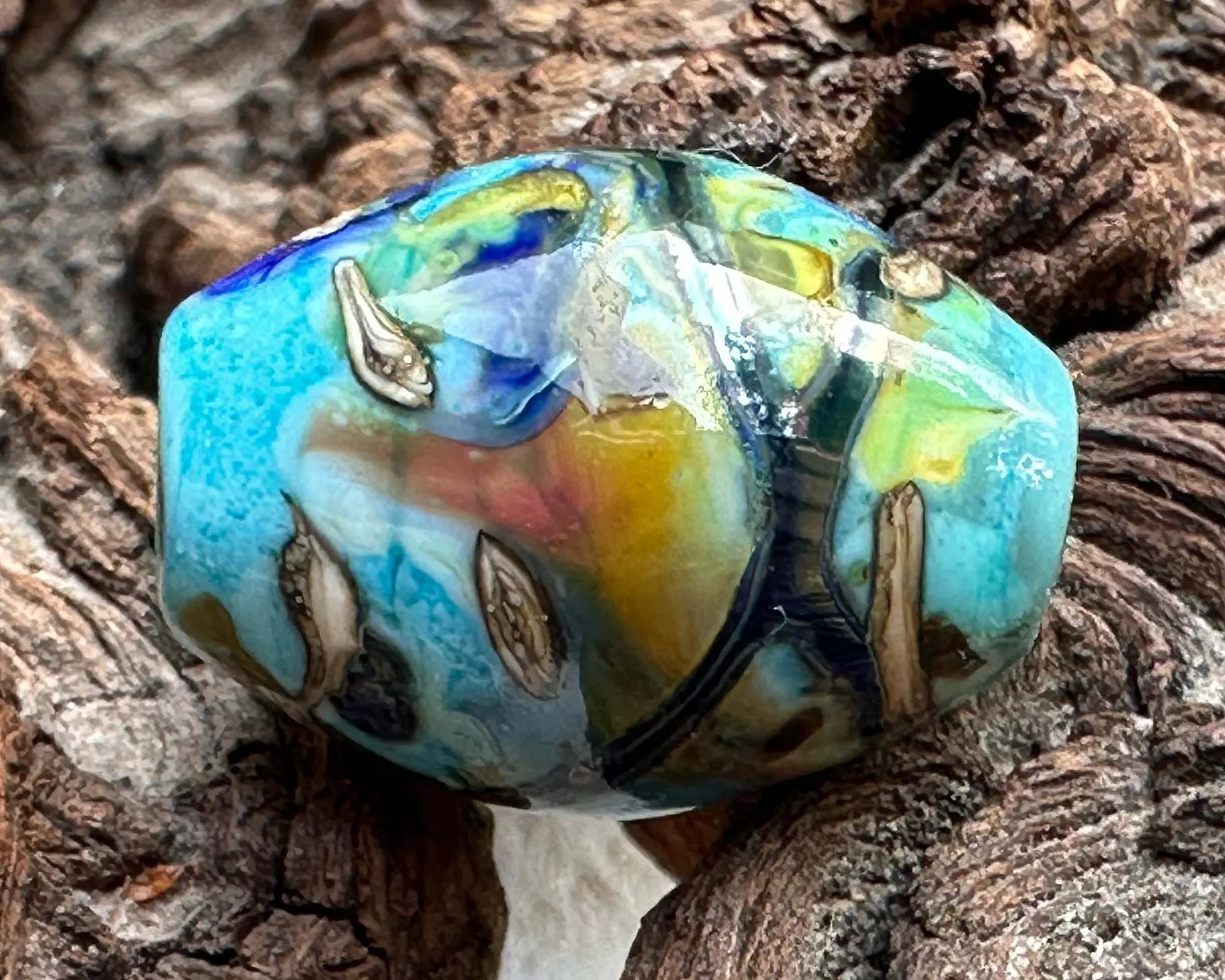 Ethereal Blue Lampwork Focal Bead SRA