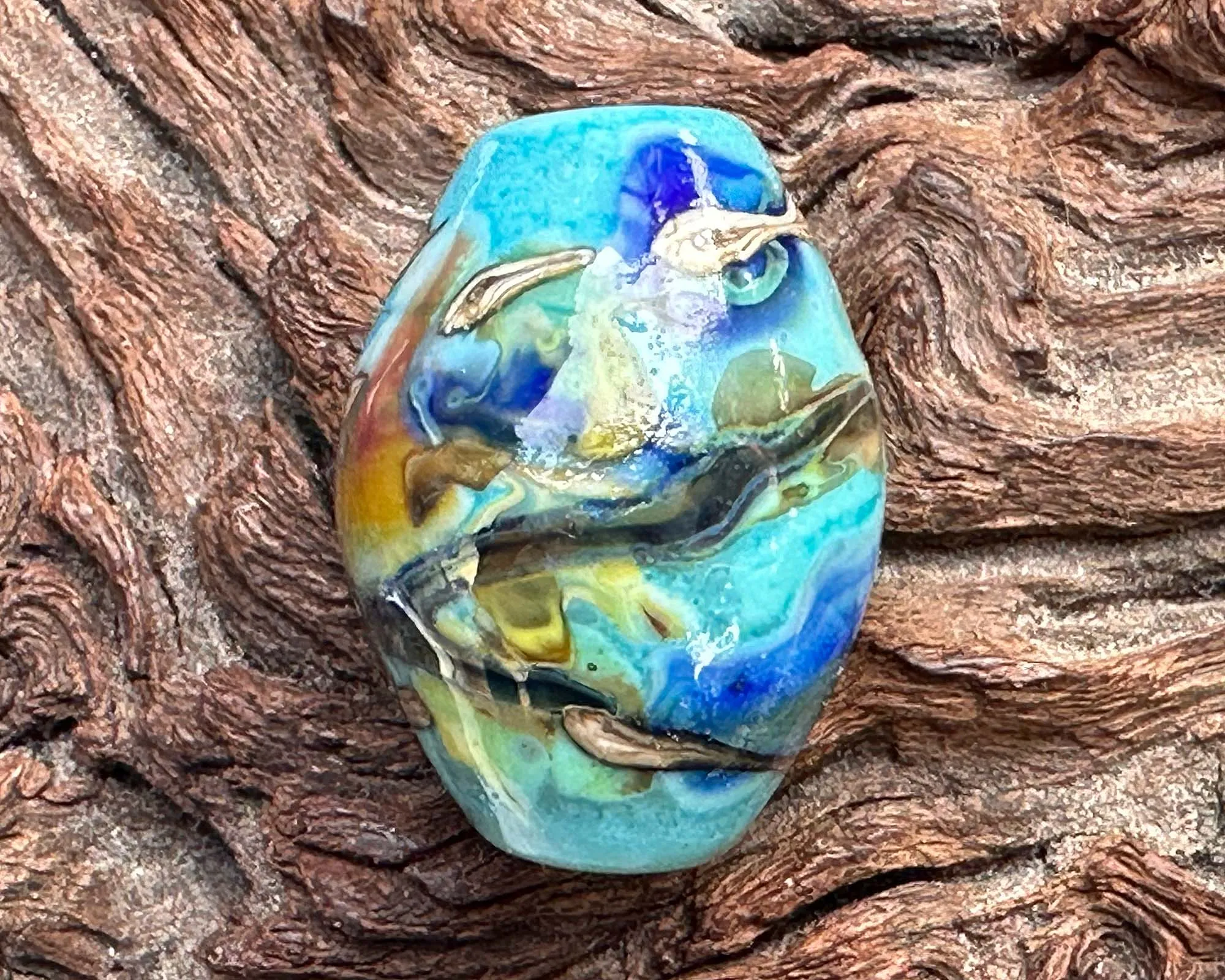 Ethereal Blue Lampwork Focal Bead SRA