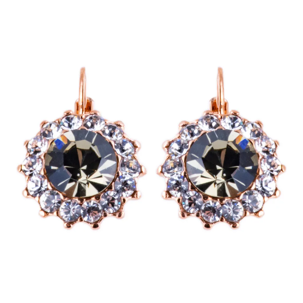 Extra Luxurious Rosette Leverback Earrings in "Ice Queen" *Custom*