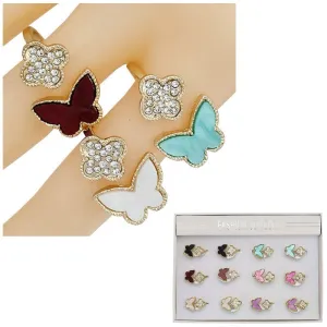 Fashion Butterfly Rings 48414 (12 units)