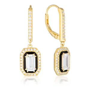 Georgini Reflection Gold Plated Sterling Silver Retrospect Drop Earrings