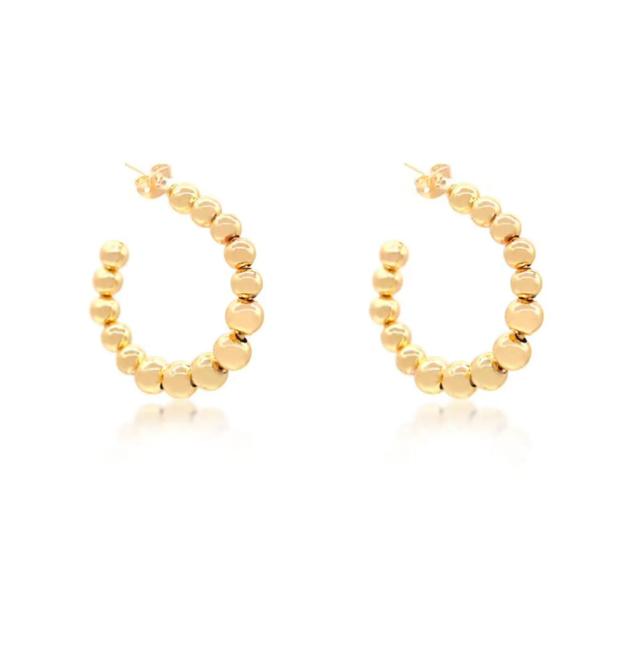 Gold Beaded Earrings