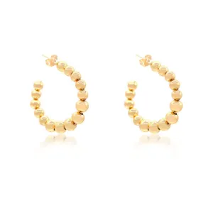 Gold Beaded Earrings