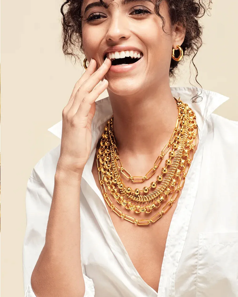 Gold Chain Layered Necklace