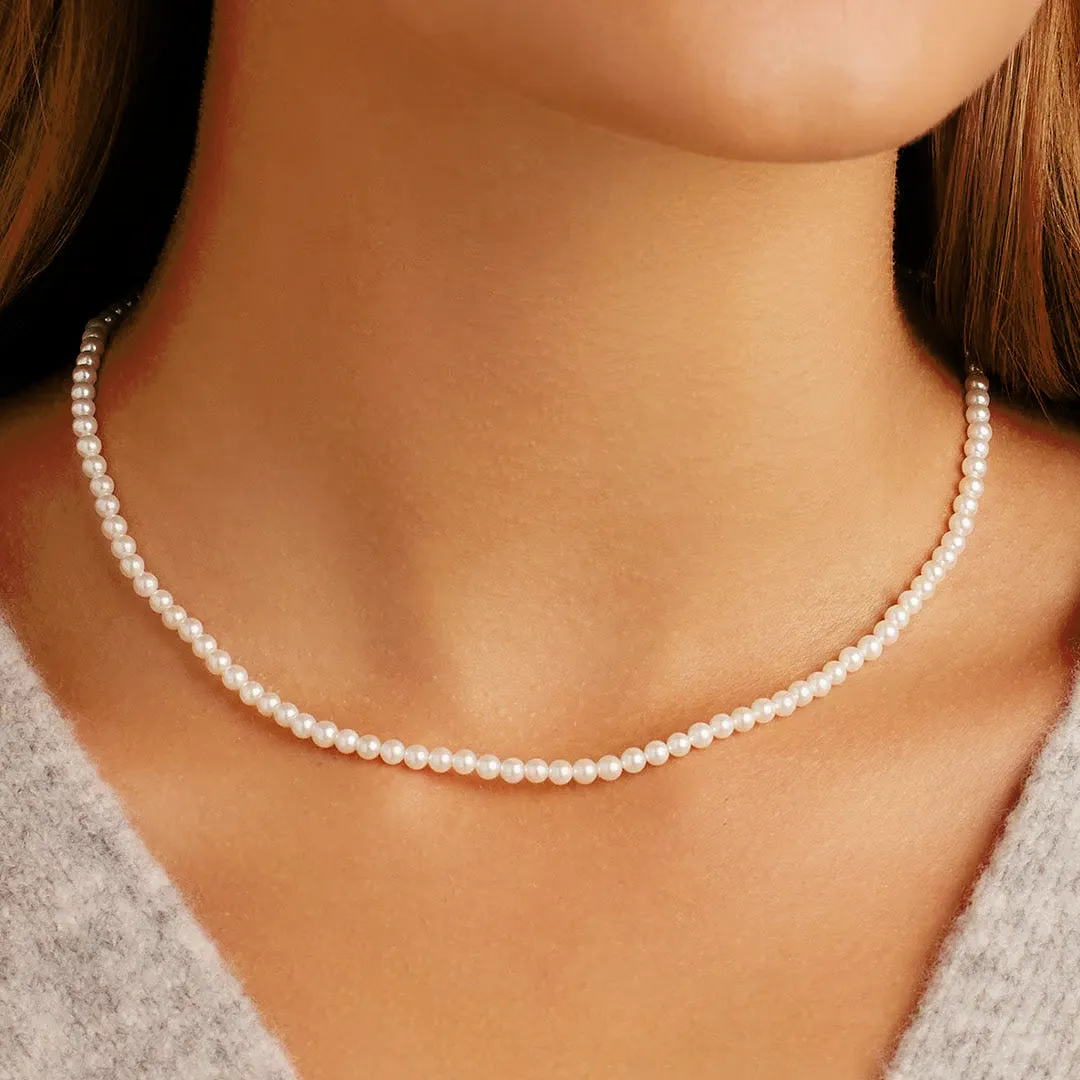 Gorjana Parker White Pearl Necklace