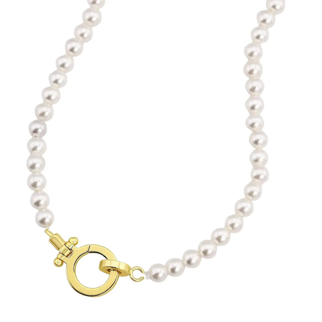 Gorjana Parker White Pearl Necklace