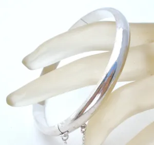 High Polished Sterling Silver Bangle Bracelet Vintage