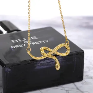 Infinity Shaped Snake Pendant Necklace