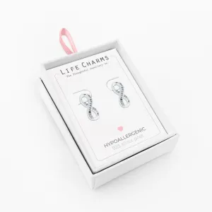 Jewellery Infinity Silver Stud Earrings