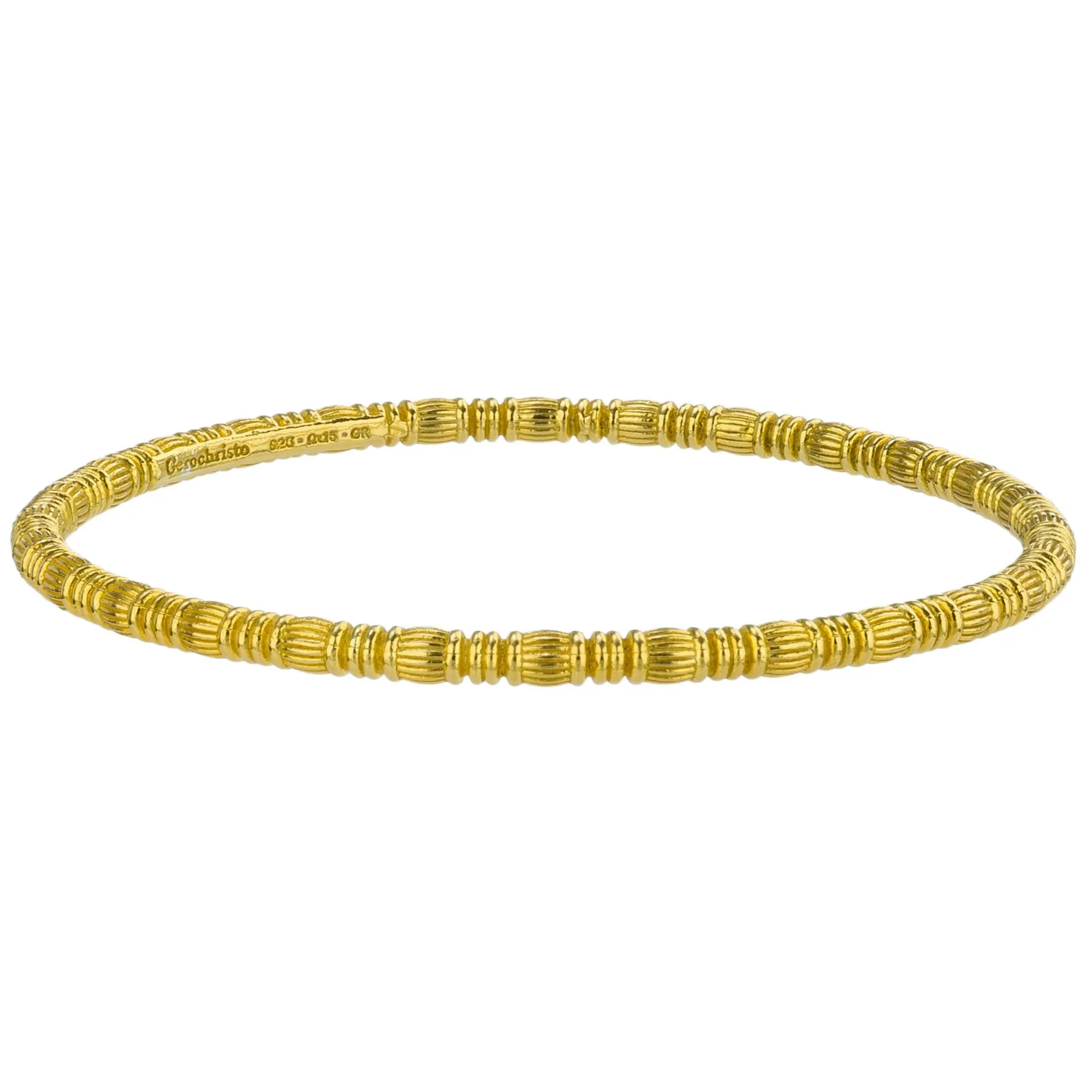 Kassandra 6517 Gold Plated Silver Bangle Bracelet